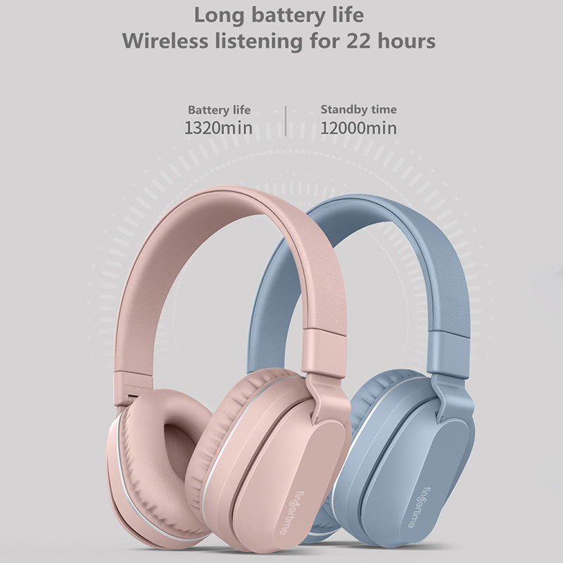 FINGERTIME P2 Folding Portable Bluetooth Headset Built-in Mic Stereo Wireless Headphone with Soft Leather Earmuffs Compatible with PCs Mobile Phones Tablets FINGERTIME P2 Folding Portable Bluetooth Headset Built-in Mic Stereo Wireless Headphone with Soft Leather Earmuffs Compatible with PCs Mobile Phones Tablets